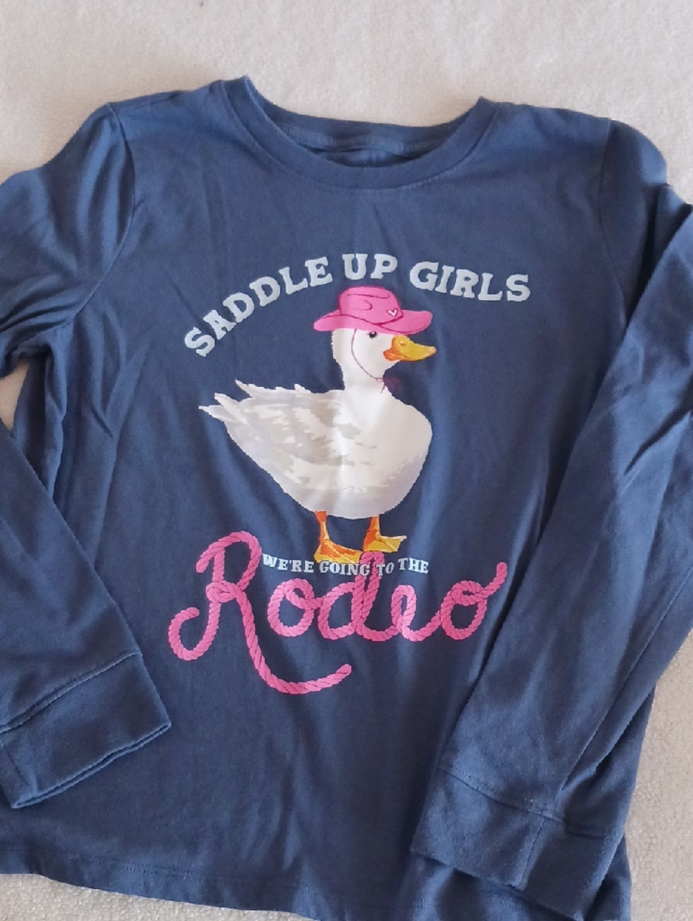Long-Sleeve 'Saddle Up Girls' Rodeo Duck Tee